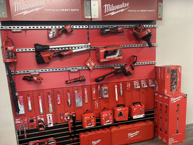 Milwaukee Tool display at Cowan Supply Forest Park